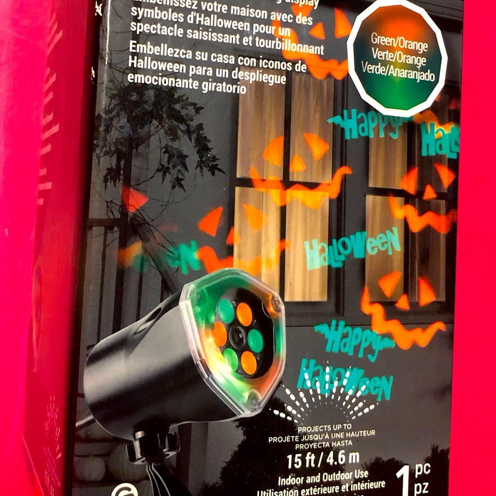 Spooky Halloween Light Projector Green Orange Display Instant Decoration Lights